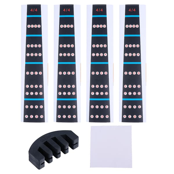 1 Set Violin Finger Guide Violin Gripbräda Sticker med Practice Mute Duk