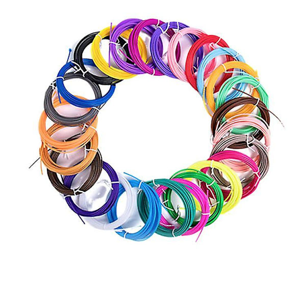 3D-penna Filament PLA, 20 färger 1,75 mm 5 m per färg Totalt 100 m Filament 1,75 3D-utskrift Penna Filament PLA 3D-skrivare Filament för 3D-penna Filament 1,75 m