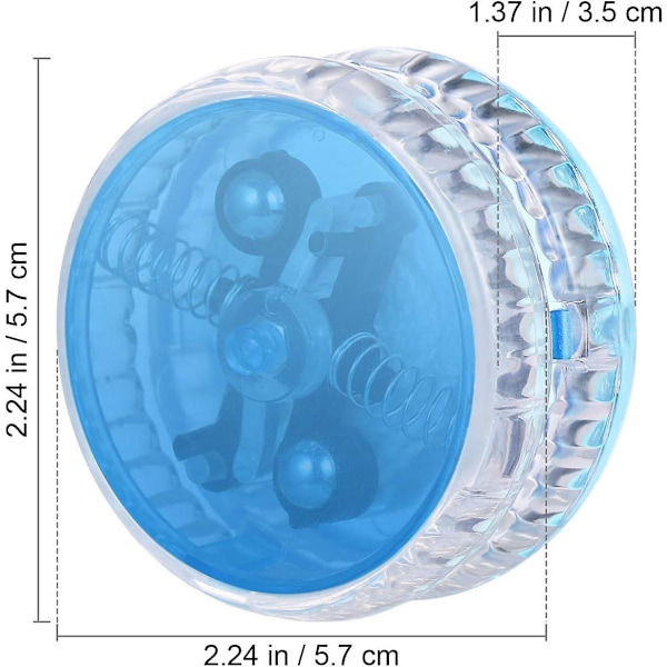 Nybörjarvänlig Yo-Yo med LED-lampor, Responsiv Yo-Yo i Plast, Pedagogisk Leksak för Tonåringar Barn Småbarn Flash Yo-Yo - Blå Färg