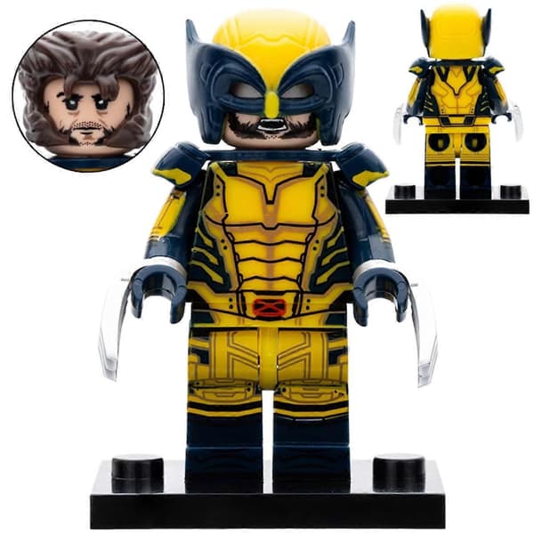 Wolverine Multiverse -variaatiohahmosetti 1 aseiden ja lisävarusteiden kanssa