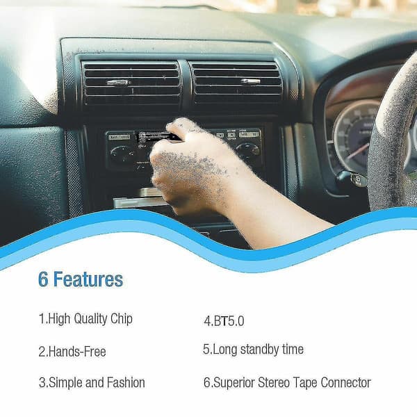 Auton audio Bluetooth kasettisoitin Bluetooth 5.0 kasetti Aux -adapteri