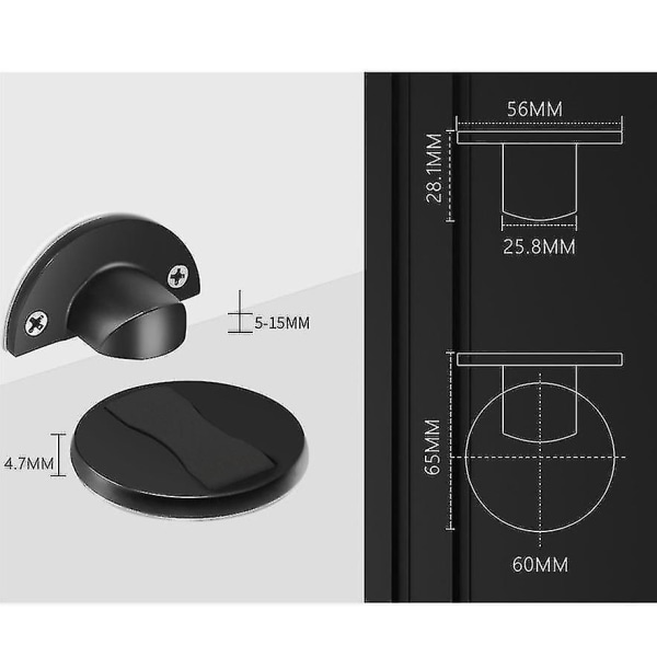 Säädettävä oven pysäytin Väri Keltainen Pronssi