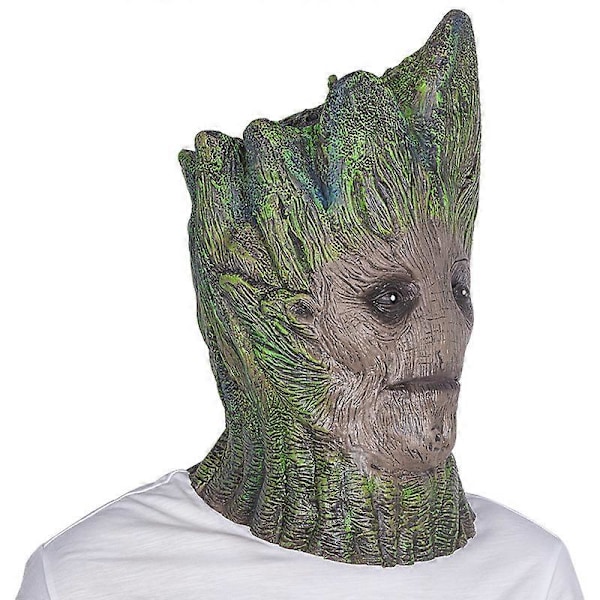 Halloween Rolig Trädfe Mask, Skräck Ansiktsdräkt Cosplay Rekvisita, Latex Helhuvud Växtmasker Huvudbonader för Vuxna