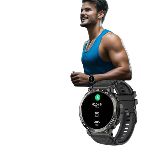 Smartwatch Kompatibel med Män med Samtal - Vattentät Bluetooth, Liten