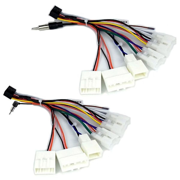 Bil DVD Stereo Radio 16 Pin Elektrisk Ledning Ledningsnett Konverter For-Toyota