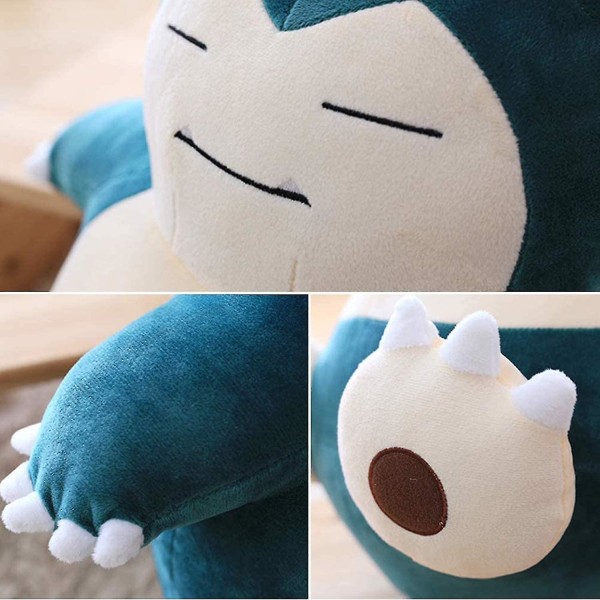 Jumbo Snorlax plyschleksak, mjuk djurkudde lidande docka kramande kudde fluffig figur present till