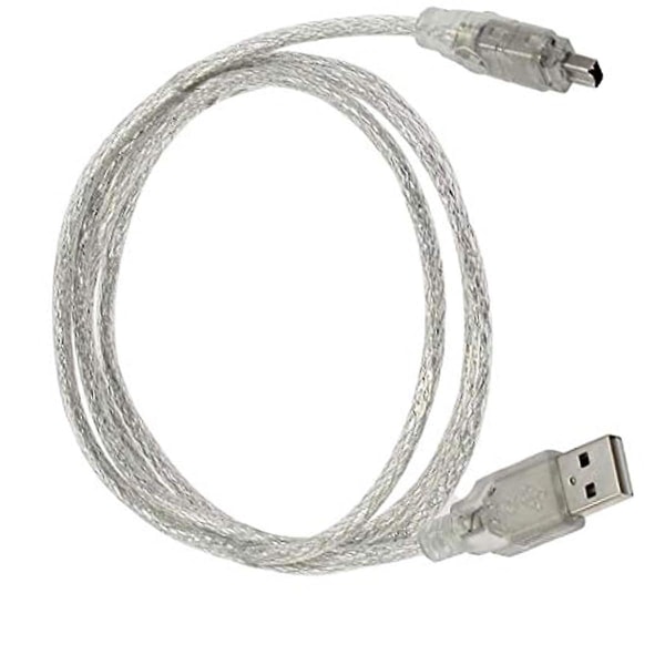 4ft 1.2m USB-hann til 1394 4-pin hann DV-kabel Firewire 400 IEEE 1394-kabel Ilink Fire Wire-kabelledning, for til JVC Sony videokamera DCR-TRV75E DV USB Fir
