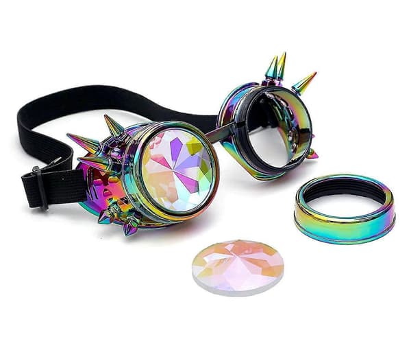 Regnbue Krystal Linser Steampunk Briller
