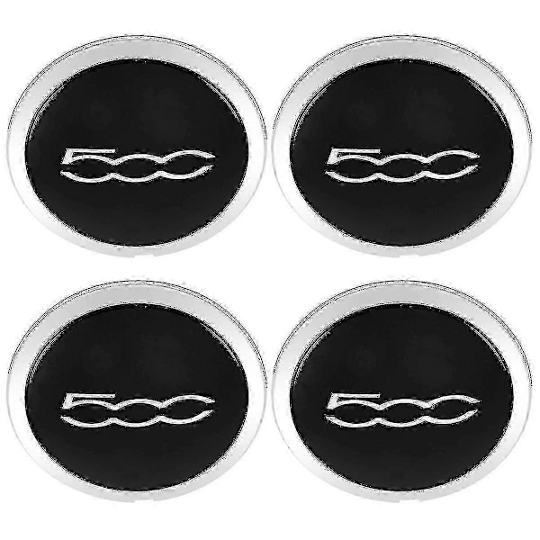 4 kpl 133 mm keskiöhattua Fiat 500 -vanteille, keskiöhattujen sarja 68078419AC 68078421AC pölysuoja hopea 51884863