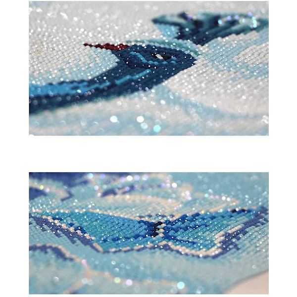DIY 5D diamantmålning Påfågelmönster självhäftande bild Handgjord med digitala set korsstygn väggdekor (50 x 80 cm),