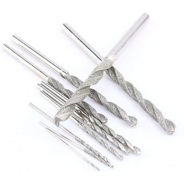 10 Stk Diamantbor Sæt Twist Diamantspids Bor Kraftig Mini Diamantbor Sæt Til G