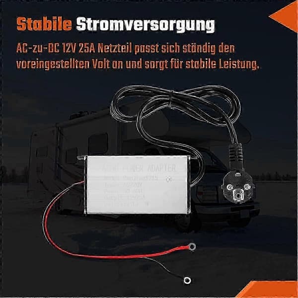 240V til 12V Strømforsyningsadapter Transformer Strømforsyningsadapter til 5-8 KW Luftvarmer til Campingvogn