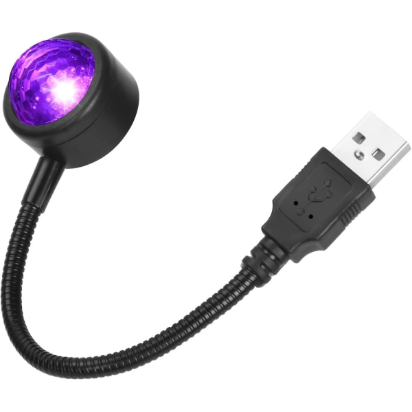 USB autokattovalo, Mini Romanttinen USB Led -sisävaloauto, 4 väriä ja 9 säädettävää tilaa, Plug and Play USB lamppu tunnelman koristeluun/c