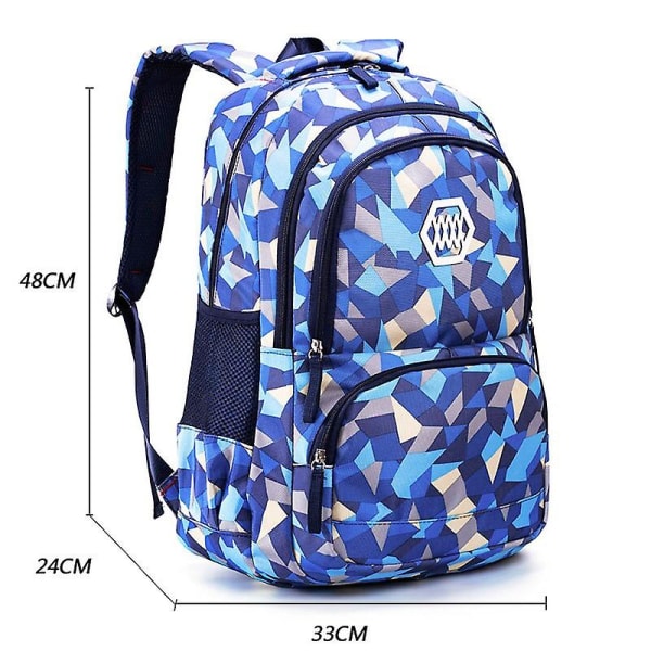 Koululaukku kannettavan tietokoneen matkareppu Suurikapasiteettinen päiväreppu yläkoulun opiskelijoille teini-ikäisille Blue