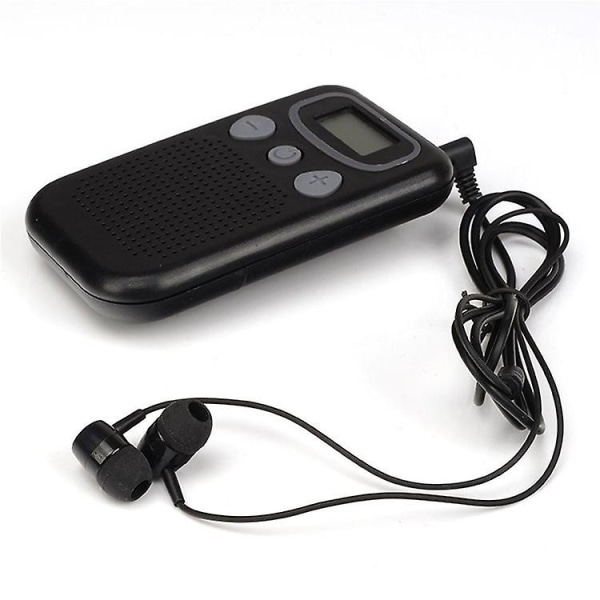 Ljudförstärkare - Pocket Sound Voice Enhancer Device med Duo Mic/ear Plus Extra hörlurar och set, personlig hörselförstärkare