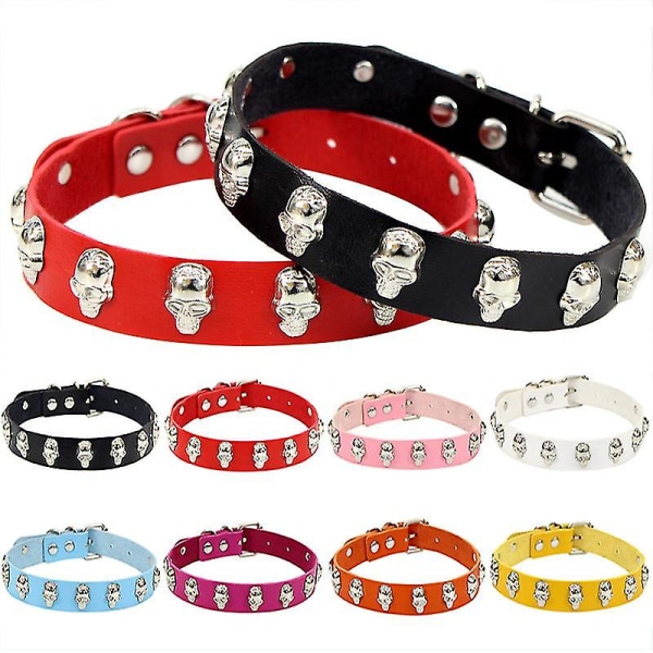 Punk Skull Leather Collar Street Rock Kaulakoru Kaulanauha Kaulakoru 1kpl