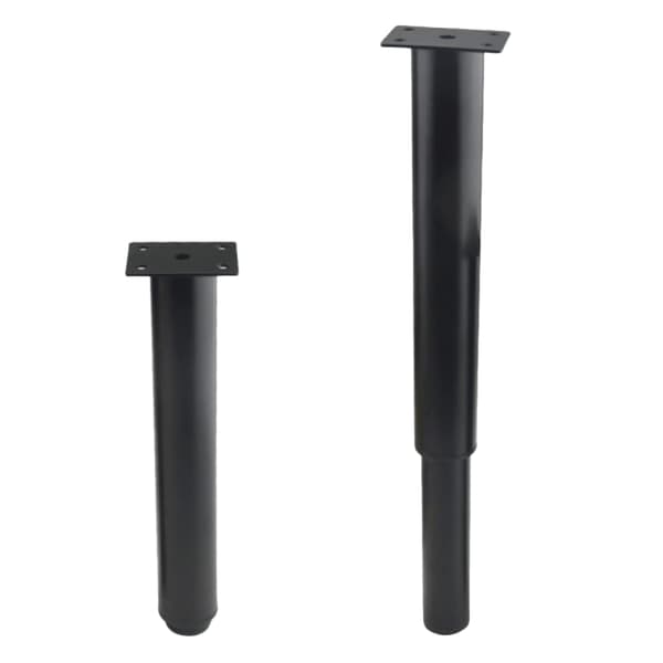 (25-42 cm, sort) Sæt med 4 robuste justerbare møbelben i metal