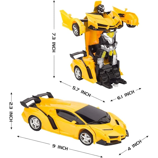 Kaukosäätimellä ohjattava muuntautuva auto, Rc-robotti, latautuva 360 asteen stunt-auto, 1:18 muodonmuutoskilpa-auto lelu, jossa on cooli ääni ja valo, yhdellä painikkeella muodonmuutos