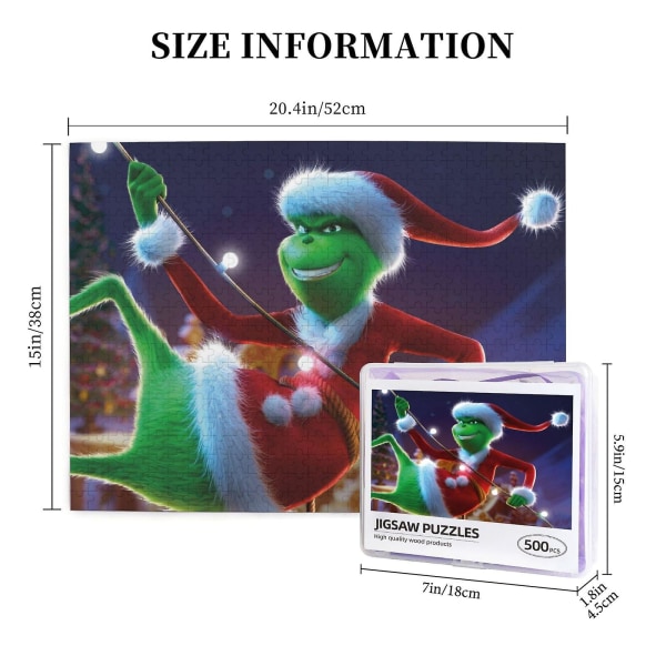 Grinch Pussel - 500 Bitar Pussel För Vuxna Barn Pojkar Flickor-UIH123