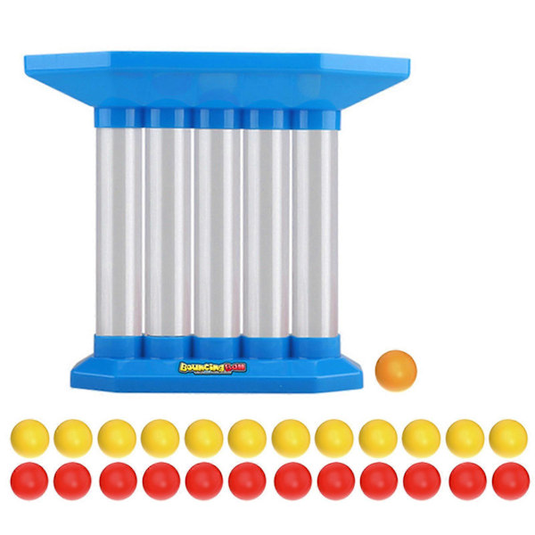 Brettspill med hoppende baller for barn og voksne - Familiefest, interaktivt spill for flere spillere, fire rader med fargerike baller, bordspill for småbarn, gave