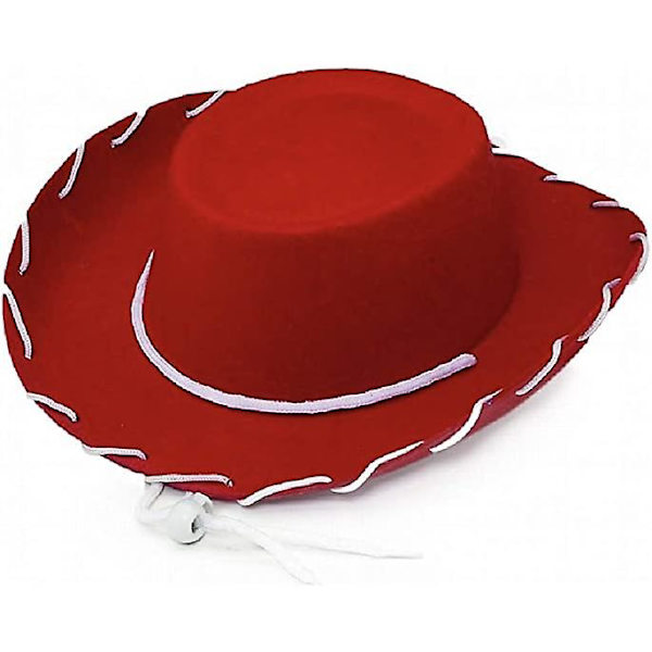 Cowboy-/cowgirlhatt for barn, rød, Jessie-stil