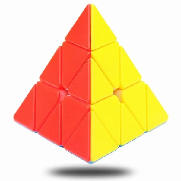 Pyramidekube klistremerkefri hastighetskube 3x3x3 Pyraminx Rubix kube trekant magisk kube puslespillleker