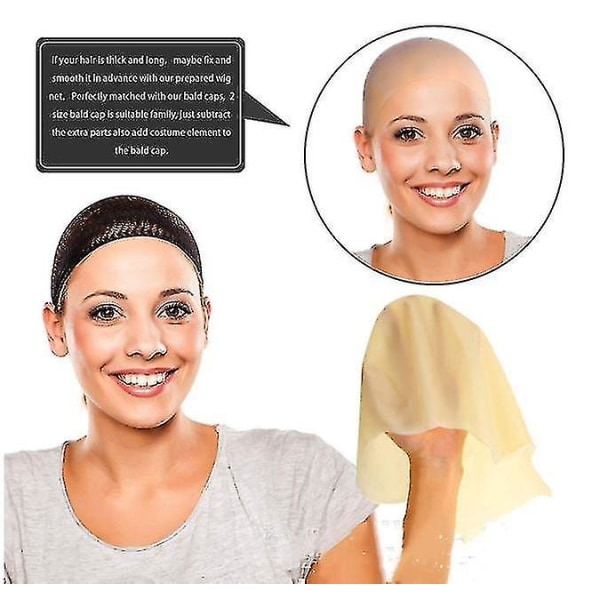 Latex Bald Caps Skallig Hätta för Vuxna Smink Skalligt Huvud Peruk Hätta Kostymtillbehör child