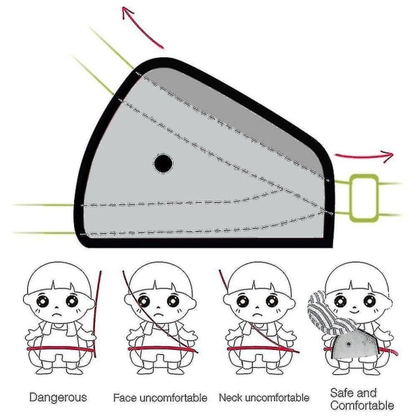 2023-barn bil nackkudde, säkerhetsbälte Sova Nackstödsdyna, axelstödskudde för barn