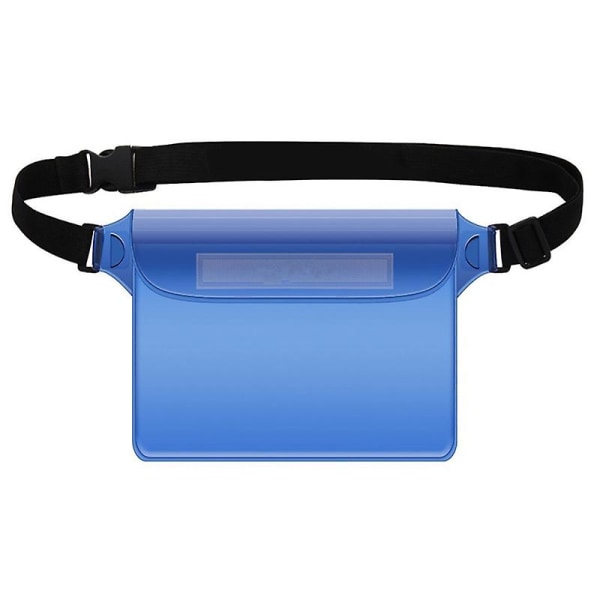 Vanntett Fanny Pack, Justerbar Dry Fanny Bag Vanntett midjelomme med midjestropp for båtsvømmingZZCC Blue