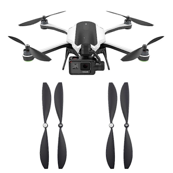 4 stk. Drone Propeller - Lydløse, Slagfaste ABS-Reserveblade - Drone Tilbehør til GoPro Karma