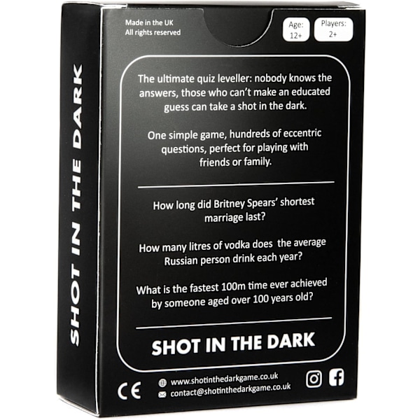 Shot in the Dark: Det ultimative, utraditionelle quizspil | 2+ spillere | Voksne og børn