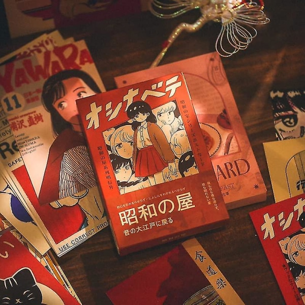 30 postkort, japansk animeret postkort, animeret postkort, vintage postkort