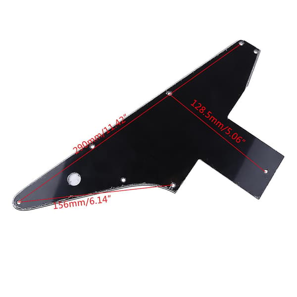 3-lags Guitar Pickguard Plekterbeskytter Til Explorer Til Gibson '76 Reissue Sort Del