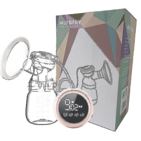Dubbel elektrisk bröstpump Amning Smärtfri steglös ratt LED HD-display, stark power, uppladdningsbar, bpa fri