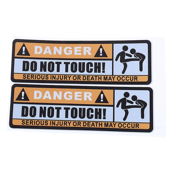 Rör inte bil klistermärke varningsskylt Vattentät PVC personliga bilar klistermärke
