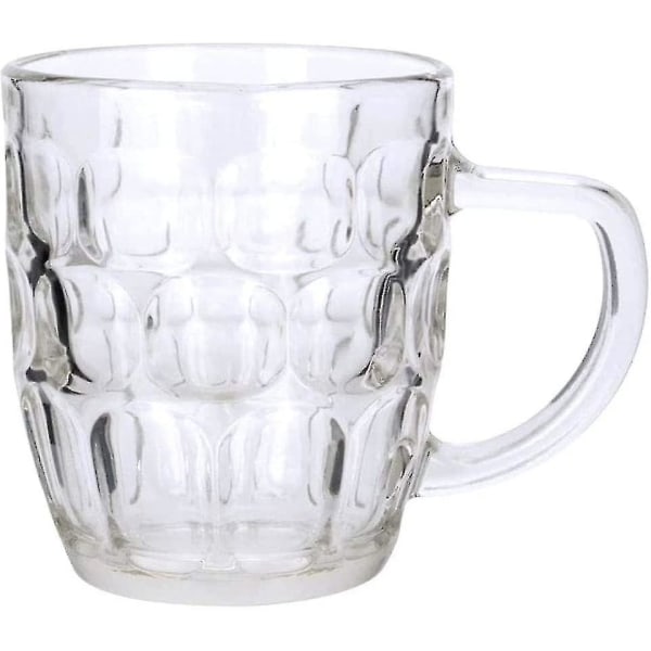 Glas Dimpled Stein Ölmugg med Stort Handtag - 53 cl, Diskmaskinssäker