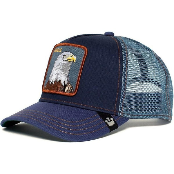 Unisex dyrebroderi Baseballcaps Netting Trucker Hat Snapback Hip Hop Caps Eagle