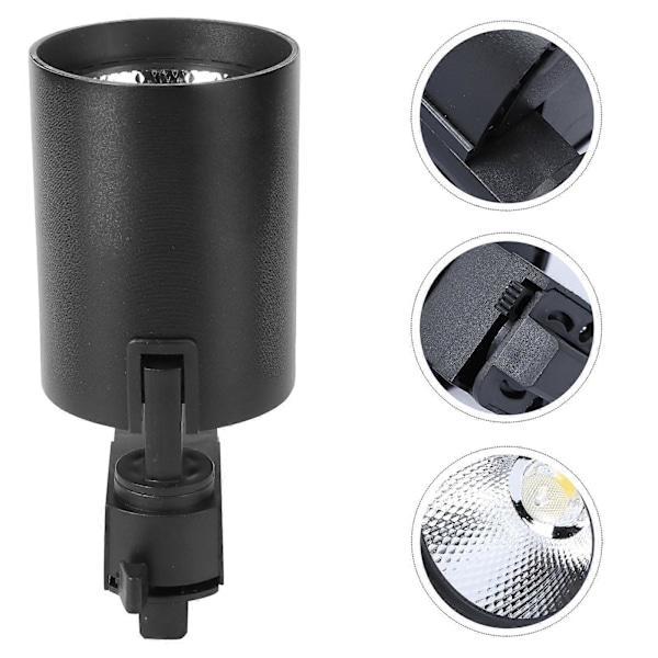 20W LED Spårbelysning COB Lampa Takspotlight Klädbutik Spotlight Vägglampa för Väggkonstutställning Butik (Svart)