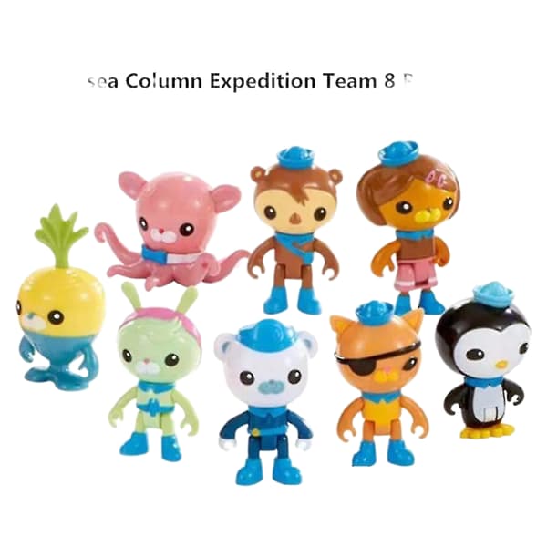 8 stk/sett Octonauts Dyrefigurer Octo Crew Pack Leketøysett Actionfigur Leker Barn