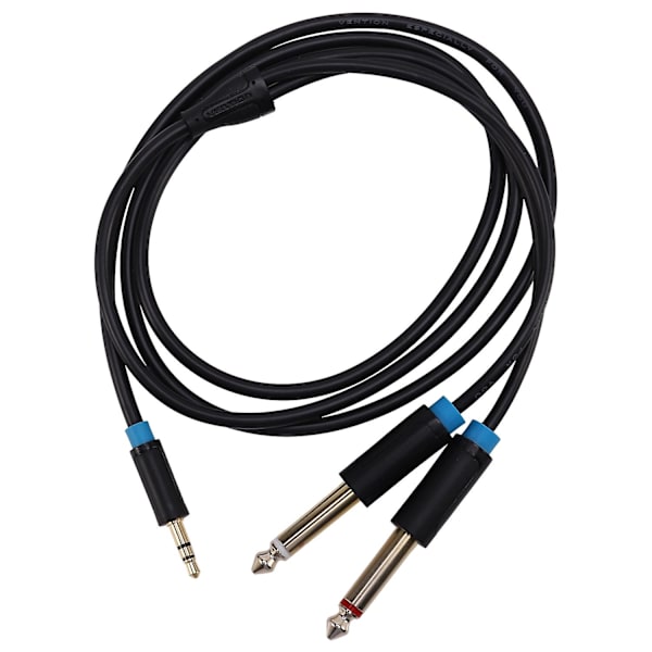 3,5 mm til 6,35 mm Adapter Lydkabel til Mixer Forstærker Højttaler Guldbelagt 6,5 mm 3,5 Han Splitter