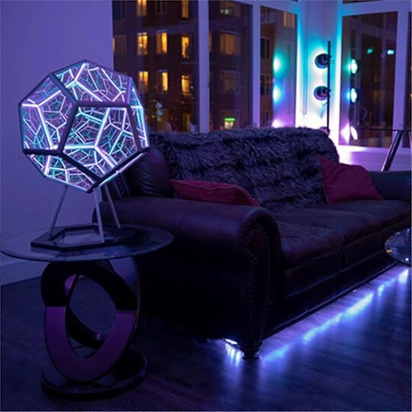 Infinitex Dodekahedron Färgkonstlampa Ny