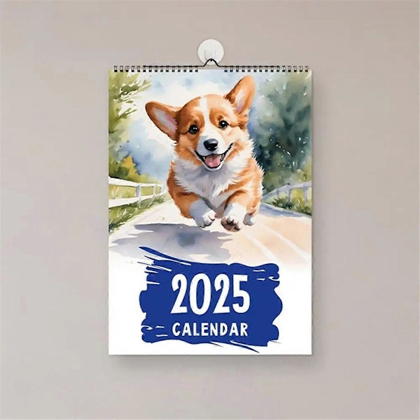 Corgi-kalenteri 2025 Koiran kalenteri Seinäkalenteri Söpö Corgi Vuosittainen Suunnittelija 12 Kuukauden Kalenteri Suunnitteluun