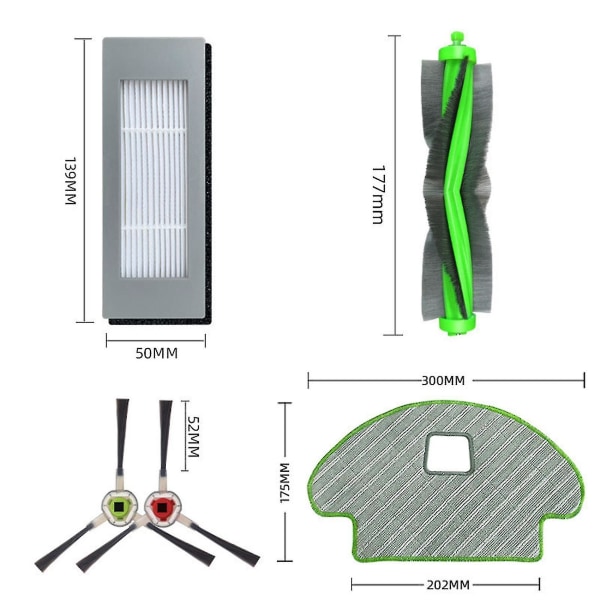 Erstatningskompatibel med Irobot Roomba Combo 113 spesialreservedeler B