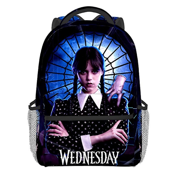 Wednesday Addams Karakter Fuld Print Rygsæk Dobbelt Skuldertaske Til Studerende 1