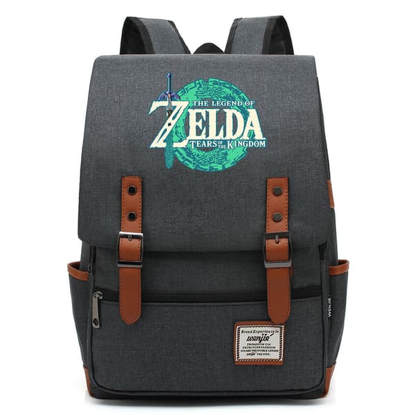 Zelda USB Opladnings Skoletaske Rygsæk Til Studerende - Rejse Notebook Laptop Tasker