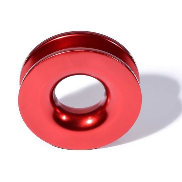 Snatch Block Recovery Ring 3/8 1/2" vinsj trinsesystem for slepetau remskive Red and rope