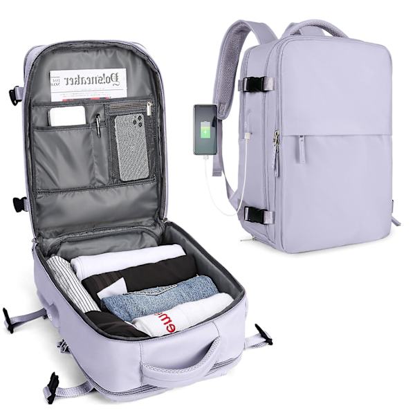 Kabinväska 45x30x16 Understolsryggsäck för flyg Handbagage Understols Ryggsäck Bärbar Datorväska Kvinnor Reseryggsäck med Skofack,A
