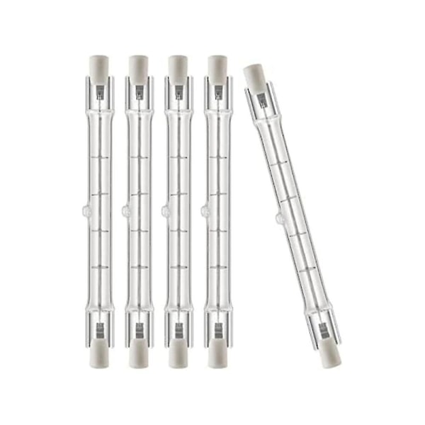 5 kpl Halogeenilamppuja R7s T3 118mm 150w 120v, J-tyypin halogeenilamppu pitkällä käyttöiällä, Kaksipäiset lamput