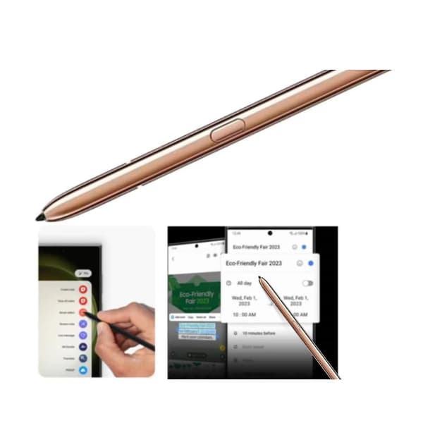 Bluetooth Stylus Pen til Note 20 Ultra S 4096 Tryksensor til Galaxy Note 20 & Note 20 Ultra 5G Version Gold