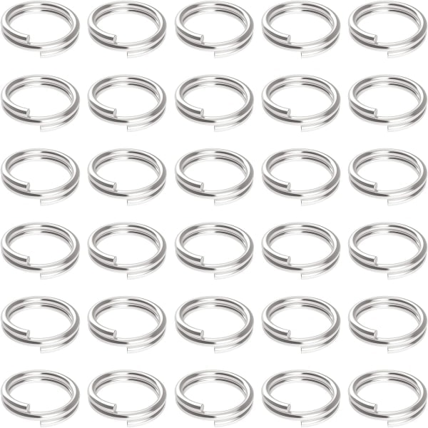 100 st 10 mm Mini Delade Hoppringar med Dubbla Öglor Små Metallringar Anslutningar för Smycken, Halsband, Armband, Örhängen